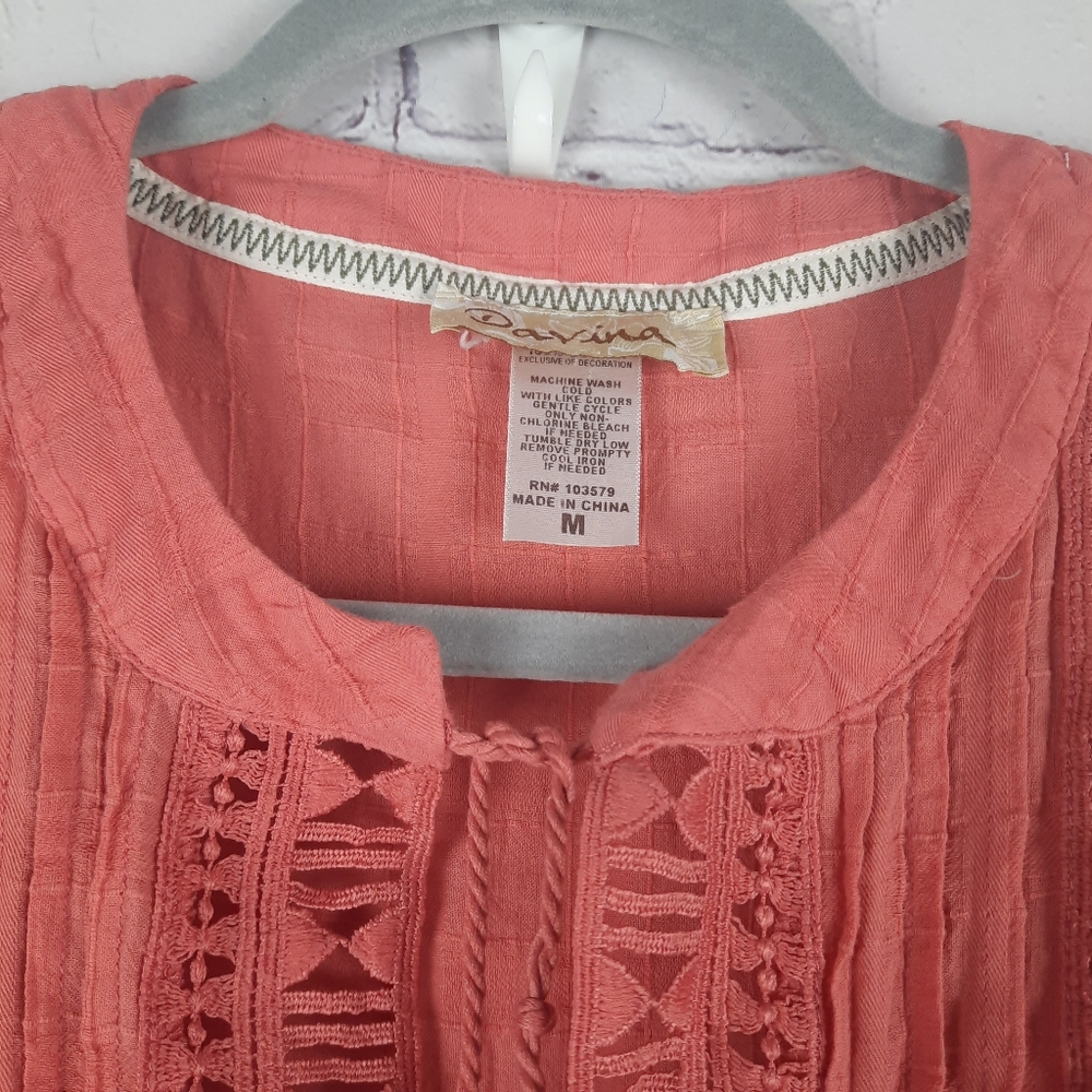 Davina Bohemian Short Sleeve Crochet Detail Mini Dress With Lining - Picture 5 of 12